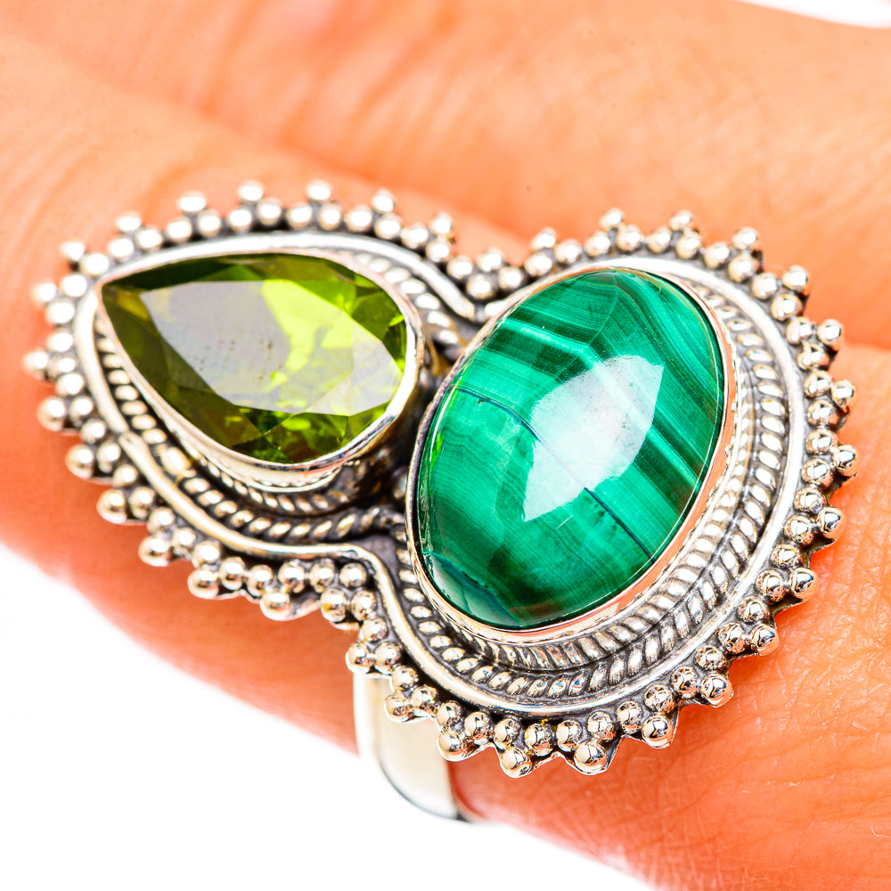 Malachite Rings handcrafted by Anasilvercos - RING123815
