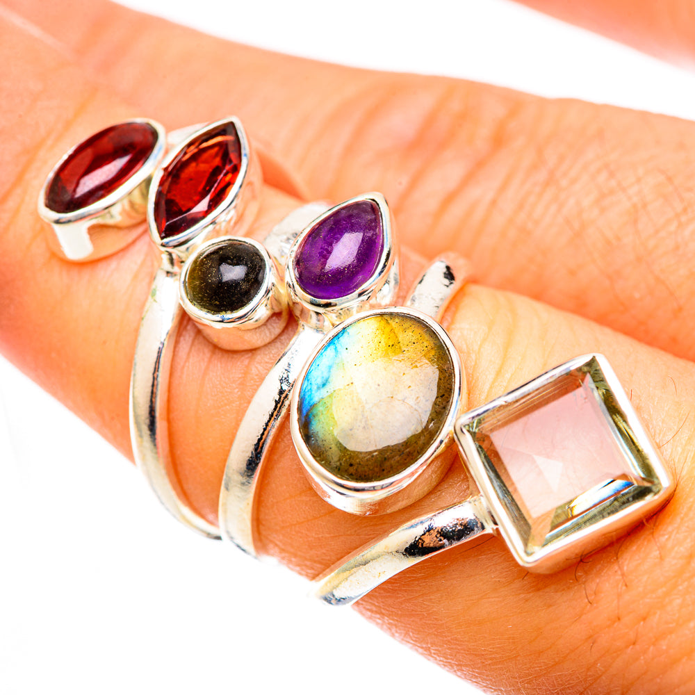 Green Amethyst Rings handcrafted by Anasilvercos - RING123825