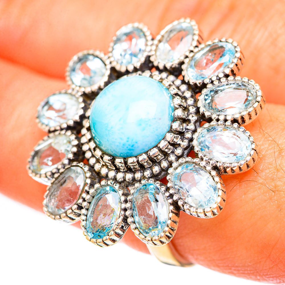 Larimar Rings handcrafted by Anasilvercos - RING123829