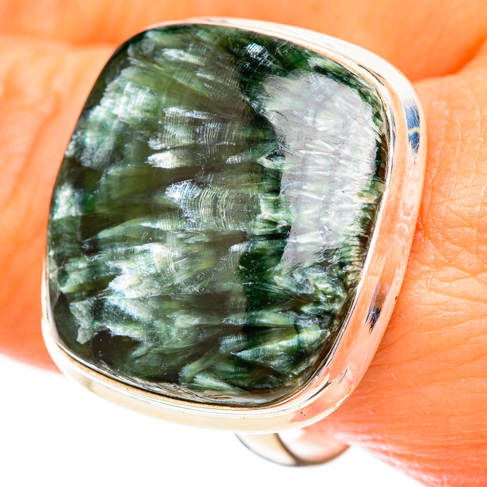 Seraphinite Rings handcrafted by Anasilvercos - RING123837