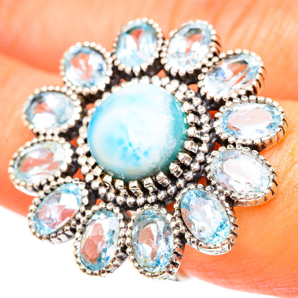 Larimar Rings handcrafted by Anasilvercos - RING123859
