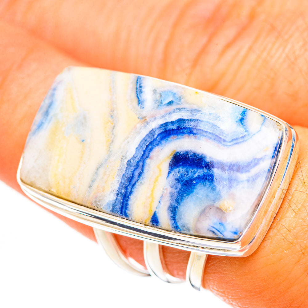 Blue Scheelite Rings handcrafted by Anasilvercos - RING123860