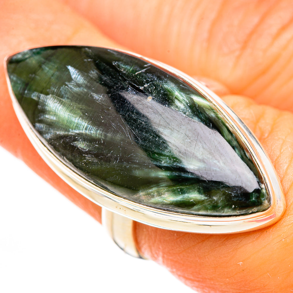 Seraphinite Rings handcrafted by Anasilvercos - RING123865