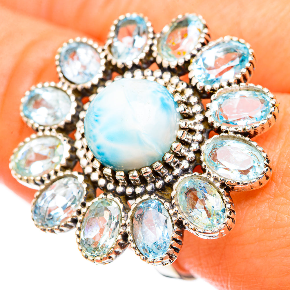 Larimar Rings handcrafted by Anasilvercos - RING123874