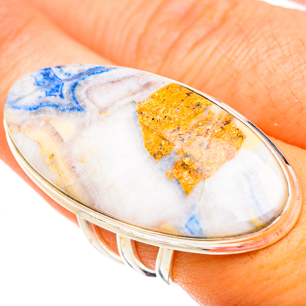 Blue Scheelite Rings handcrafted by Anasilvercos - RING123881