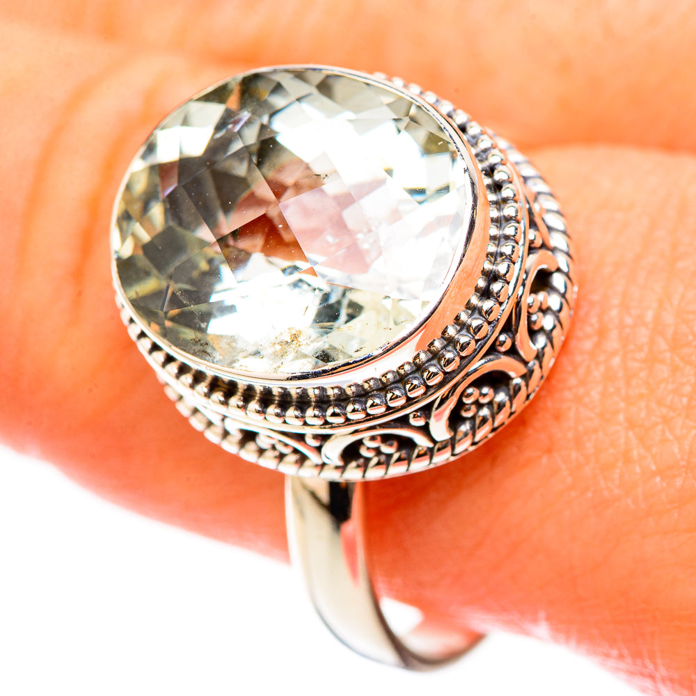 Green Amethyst Rings handcrafted by Anasilvercos - RING123901