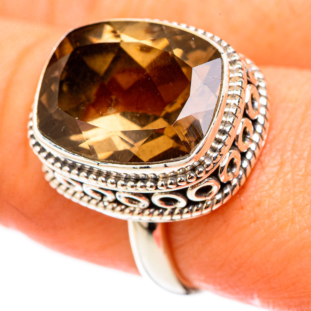 Smoky Quartz Rings handcrafted by Anasilvercos - RING123903