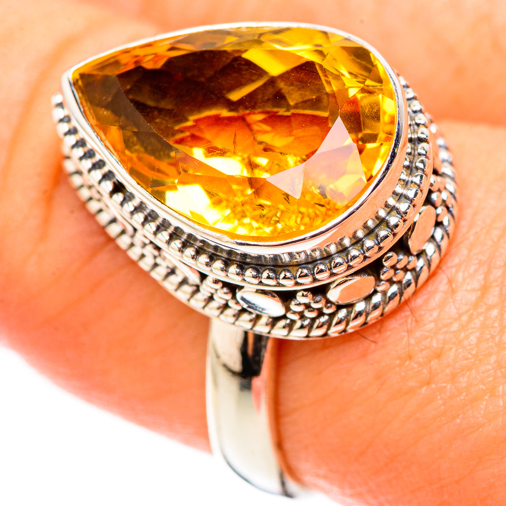 Citrine Rings handcrafted by Anasilvercos - RING123905