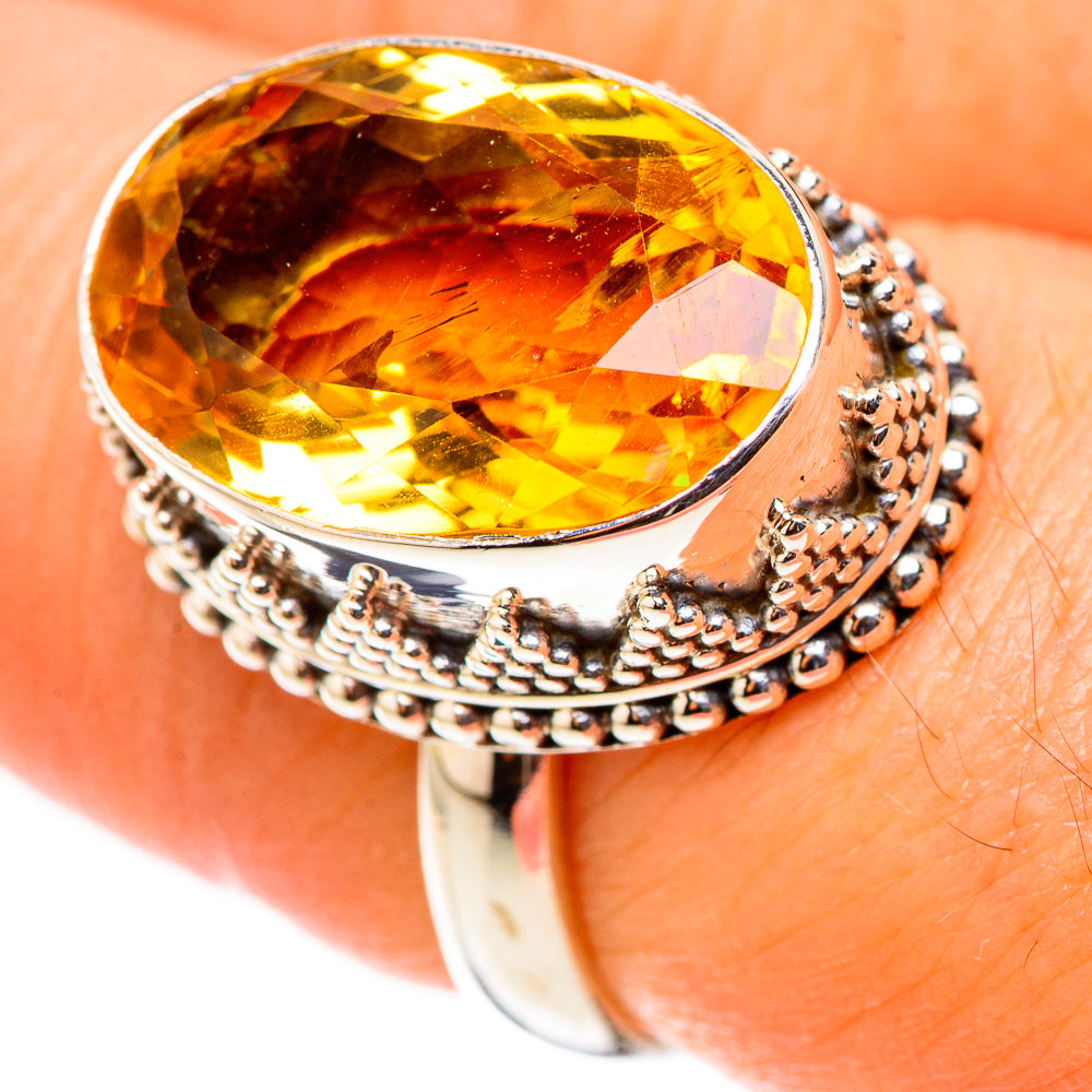 Citrine Rings handcrafted by Anasilvercos - RING123906