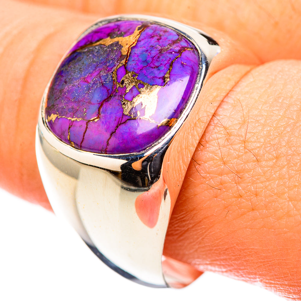 Purple Copper Composite Turquoise Rings handcrafted by Anasilvercos - RING123911