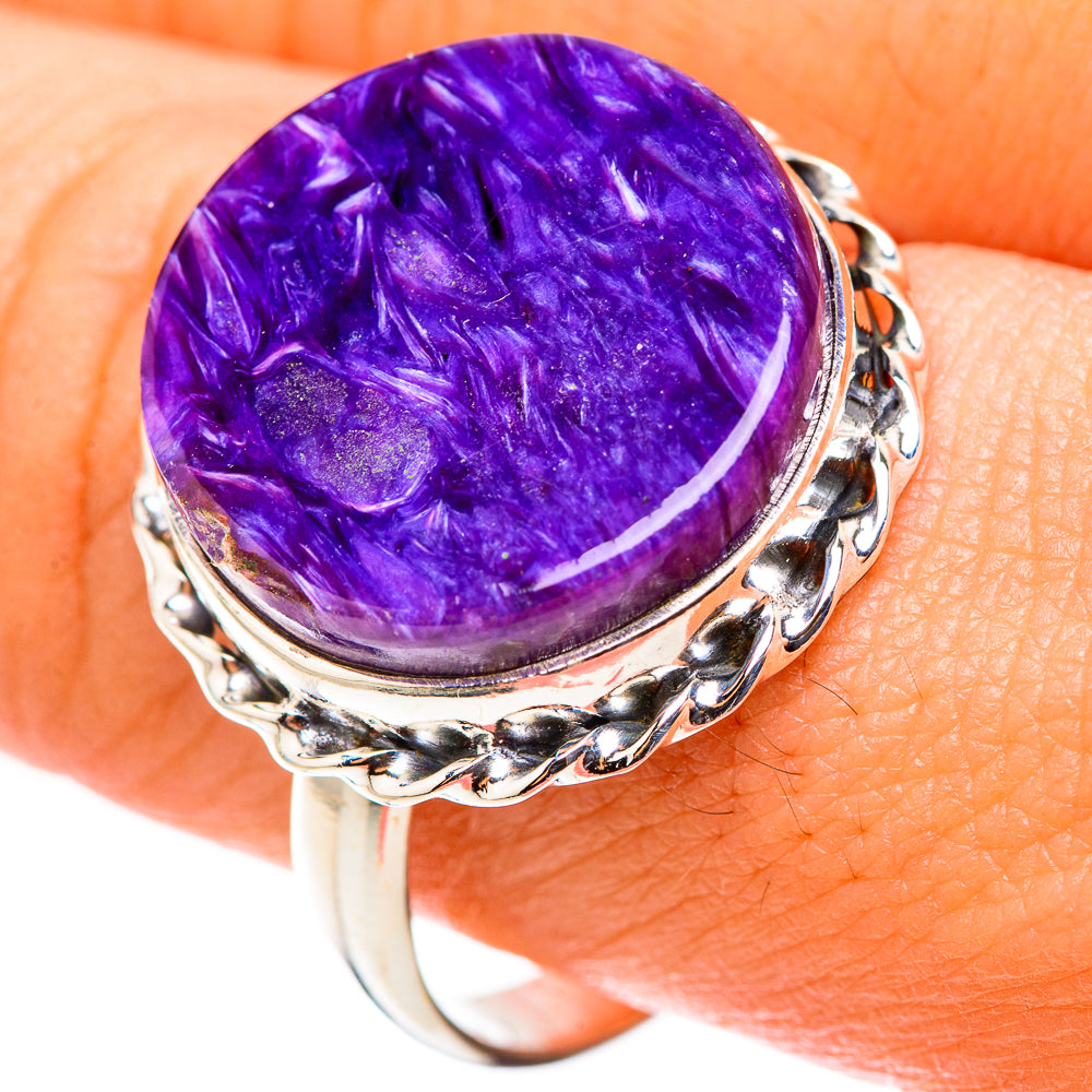 Charoite Rings handcrafted by Anasilvercos - RING123912