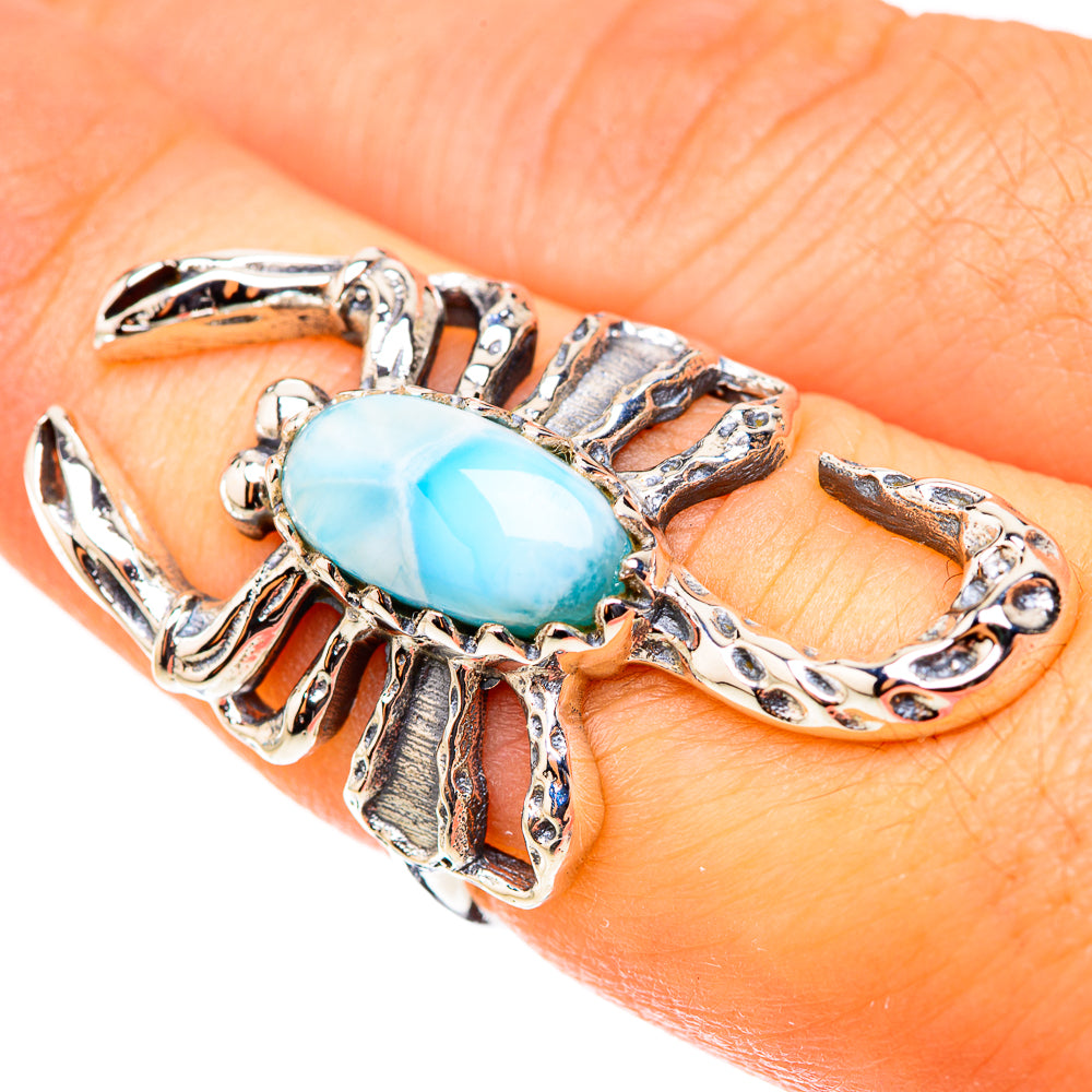 Larimar Rings handcrafted by Anasilvercos - RING123925