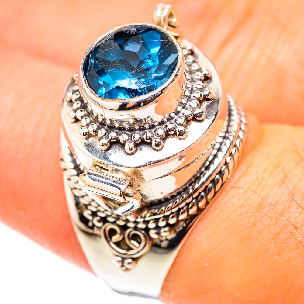 Swiss Blue Topaz Rings handcrafted by Anasilvercos - RING123926