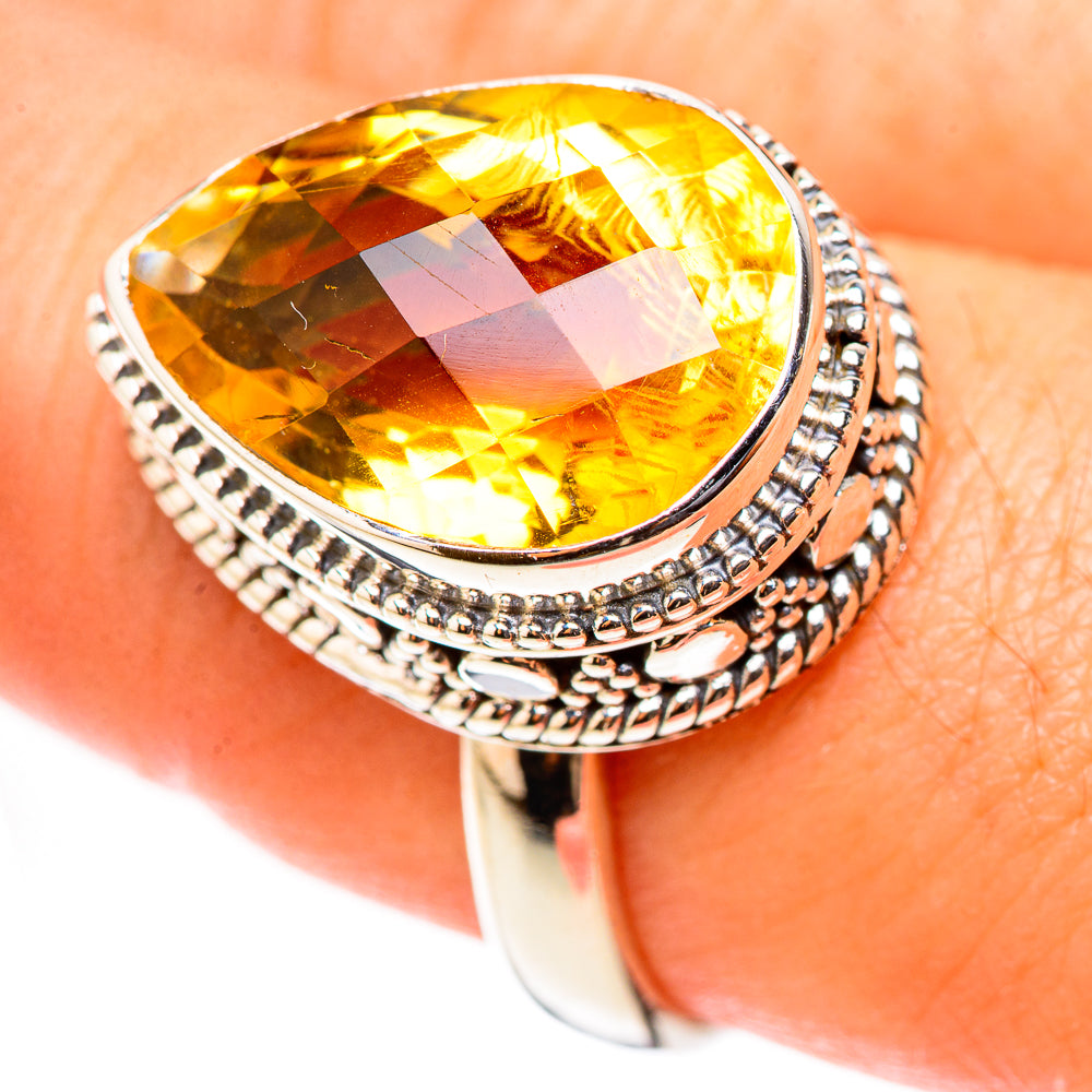 Citrine Rings handcrafted by Anasilvercos - RING123933
