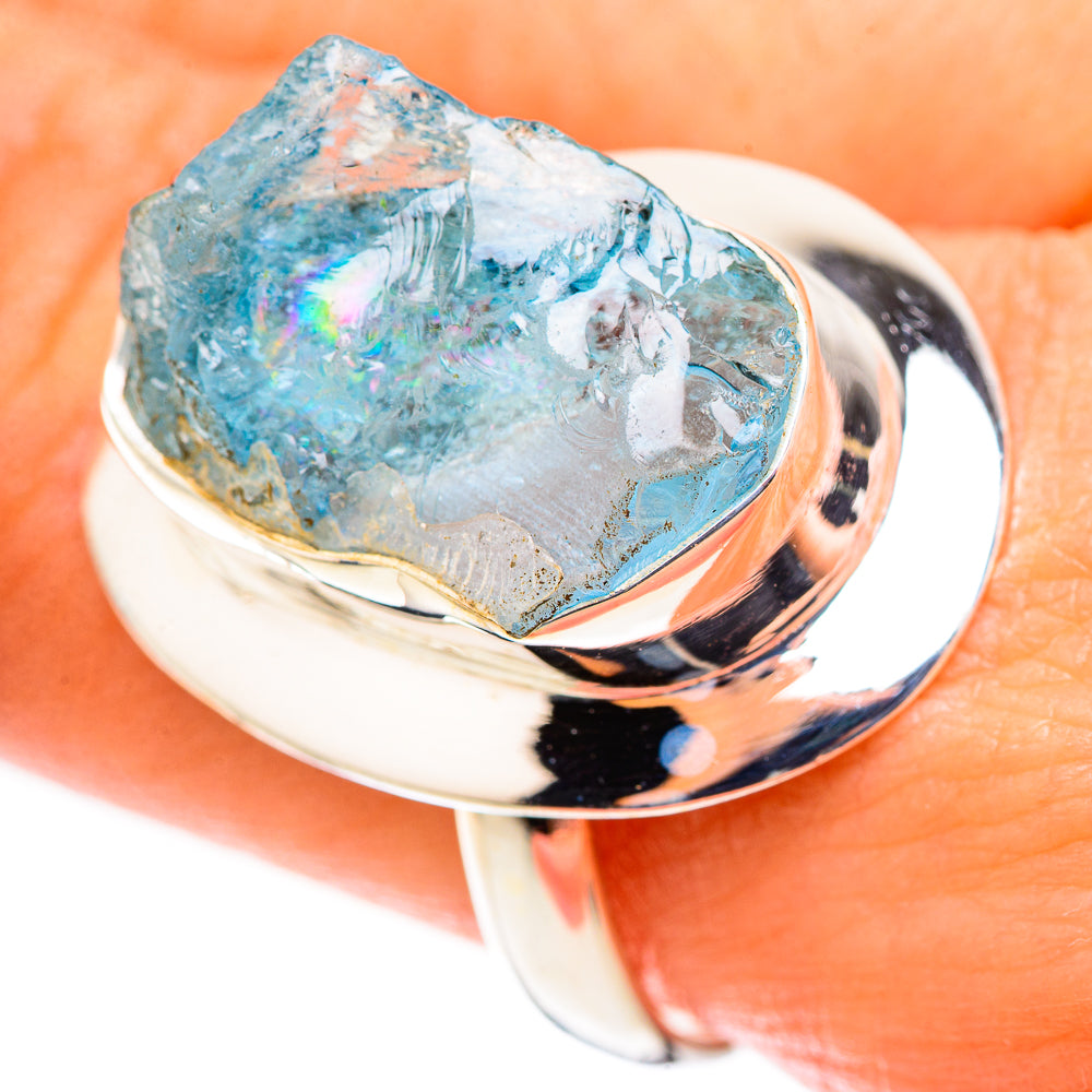 Aquamarine Rings handcrafted by Anasilvercos - RING123949