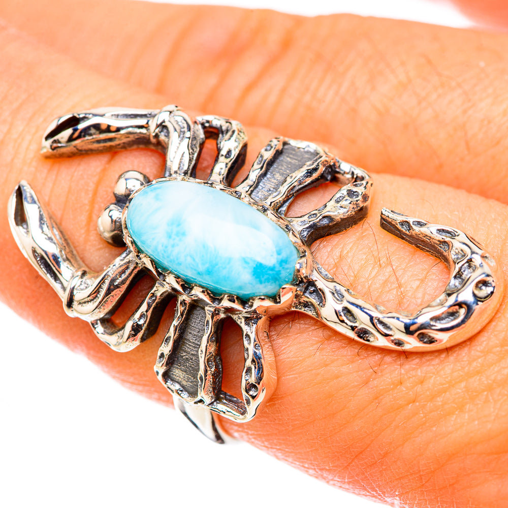 Larimar Rings handcrafted by Anasilvercos - RING123950