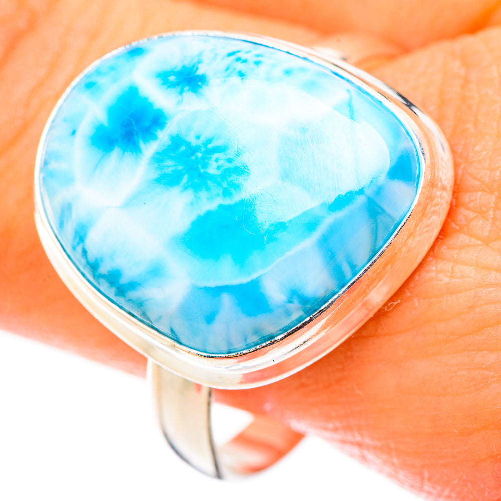 Larimar Rings handcrafted by Anasilvercos - RING123953