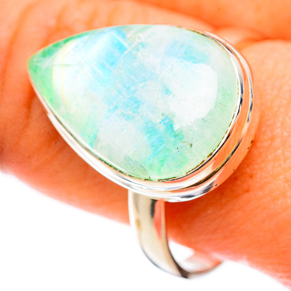 Green Moonstone Rings handcrafted by Anasilvercos - RING123958