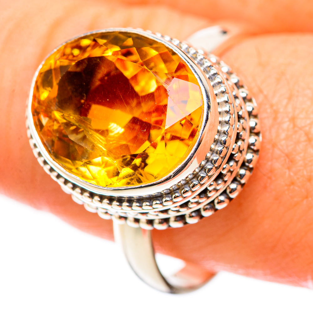 Mandarin Citrine Rings handcrafted by Anasilvercos - RING123961