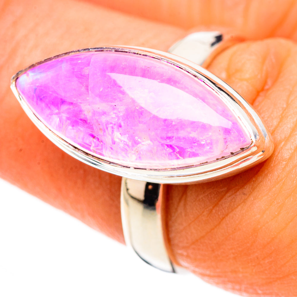 Pink Moonstone Rings handcrafted by Anasilvercos - RING123964