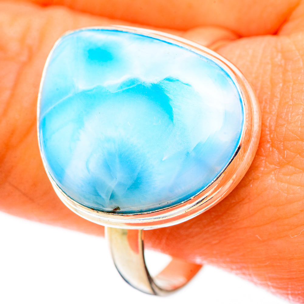 Larimar Rings handcrafted by Anasilvercos - RING123983