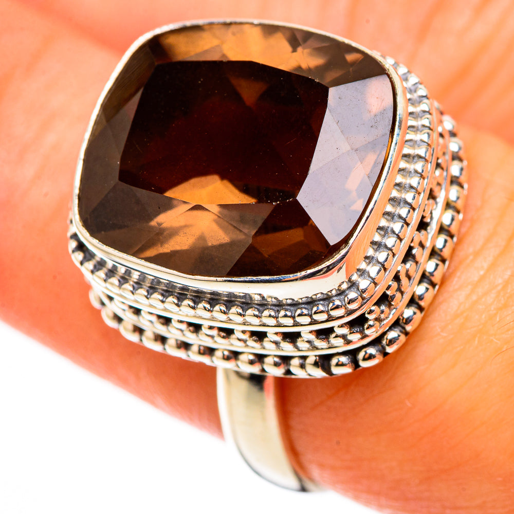 Smoky Quartz Rings handcrafted by Anasilvercos - RING123987