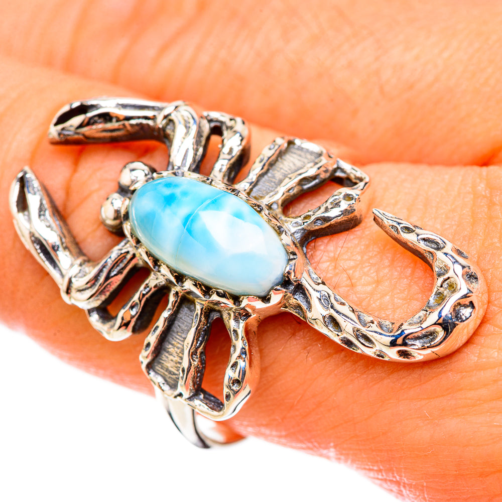 Larimar Rings handcrafted by Anasilvercos - RING124004