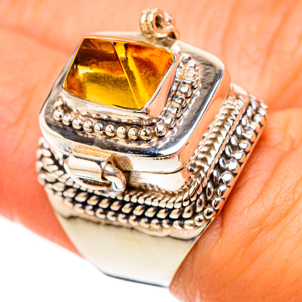 Citrine Rings handcrafted by Anasilvercos - RING124011