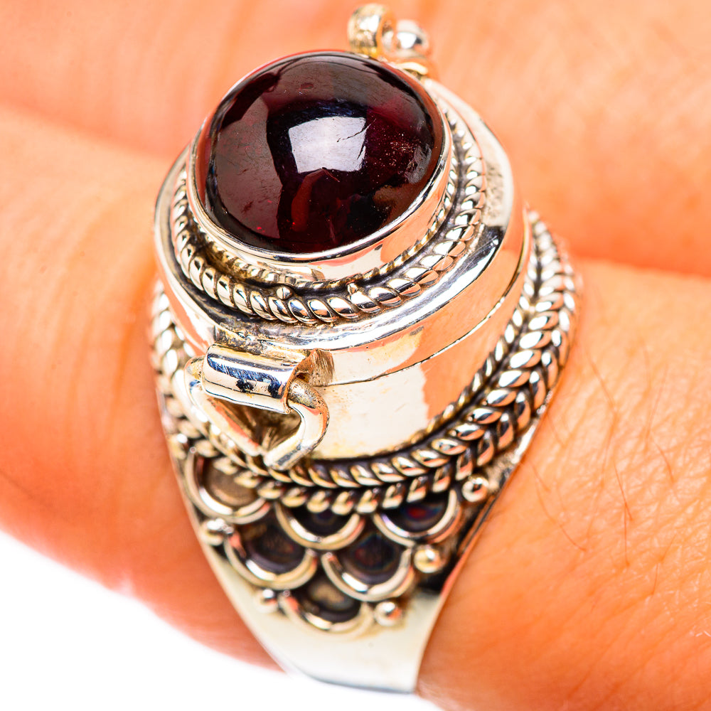 Garnet Rings handcrafted by Anasilvercos - RING124041
