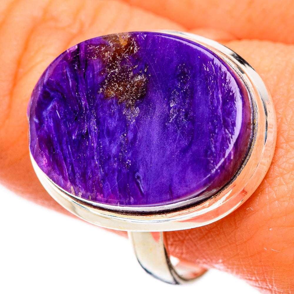 Charoite Rings handcrafted by Anasilvercos - RING124043