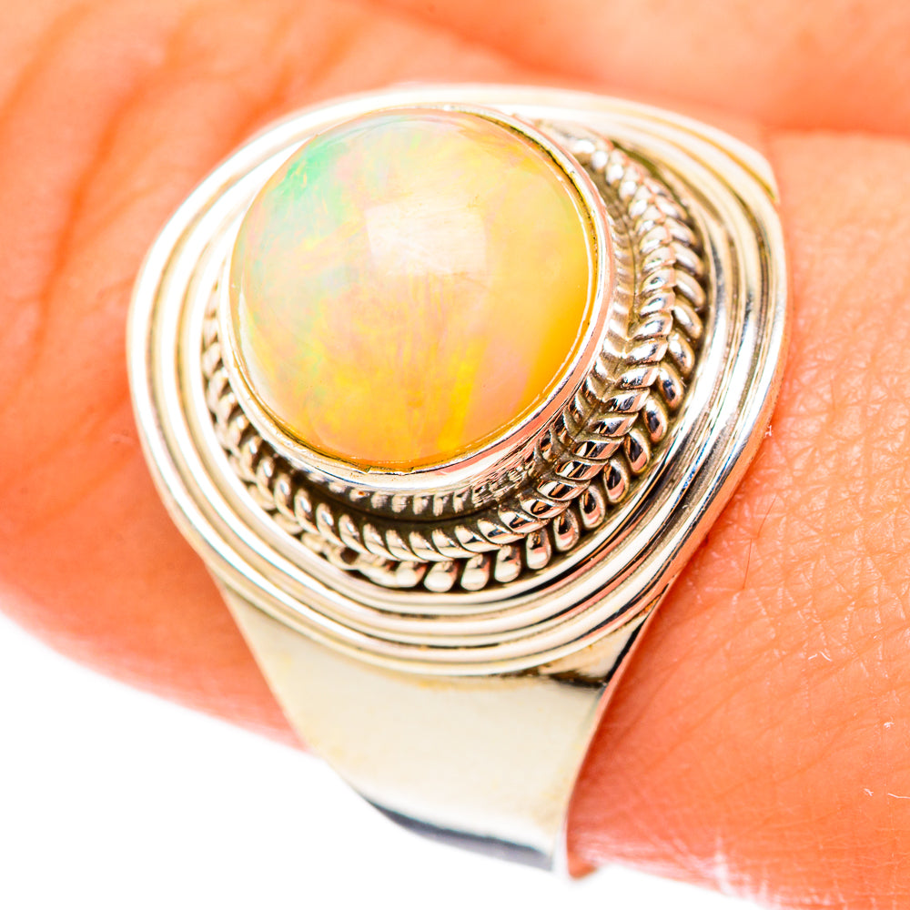 Ethiopian Opal Rings handcrafted by Anasilvercos - RING124047