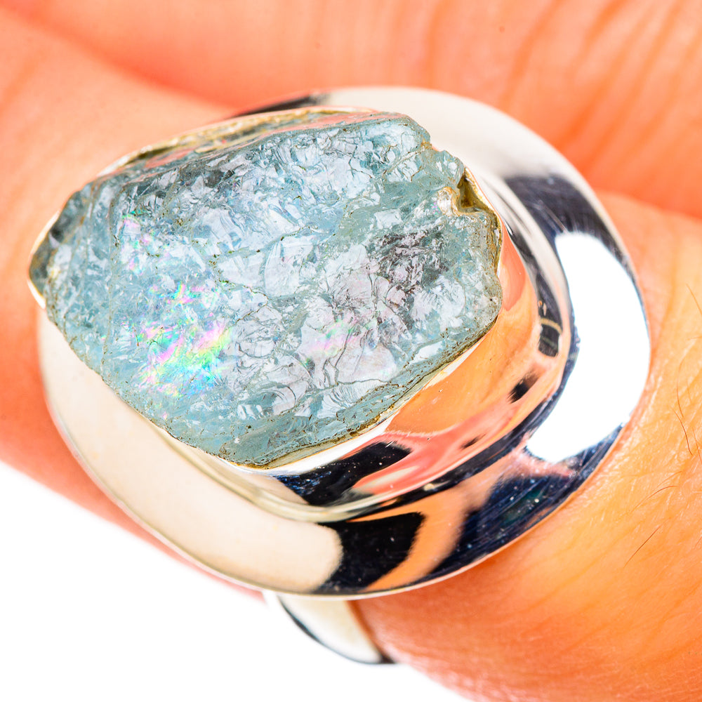 Aquamarine Rings handcrafted by Anasilvercos - RING124049