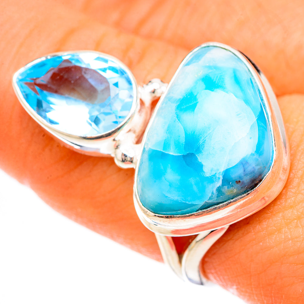 Larimar Rings handcrafted by Anasilvercos - RING124053
