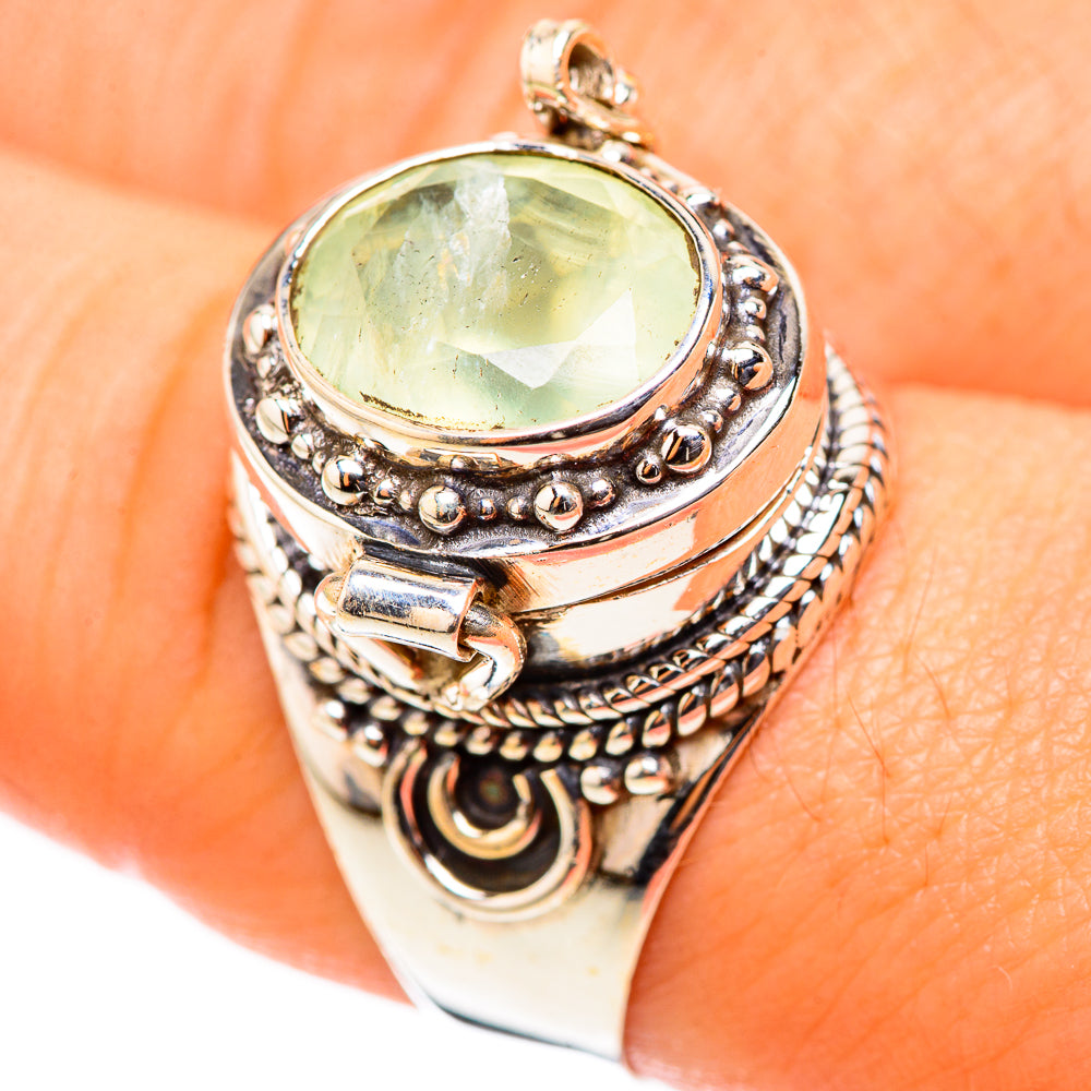 Prehnite Rings handcrafted by Anasilvercos - RING124060
