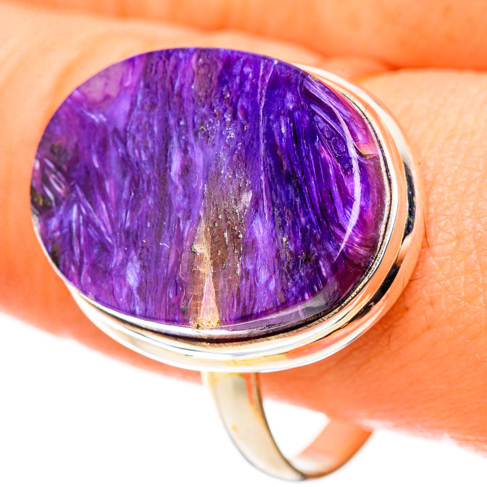 Charoite Rings handcrafted by Anasilvercos - RING124066