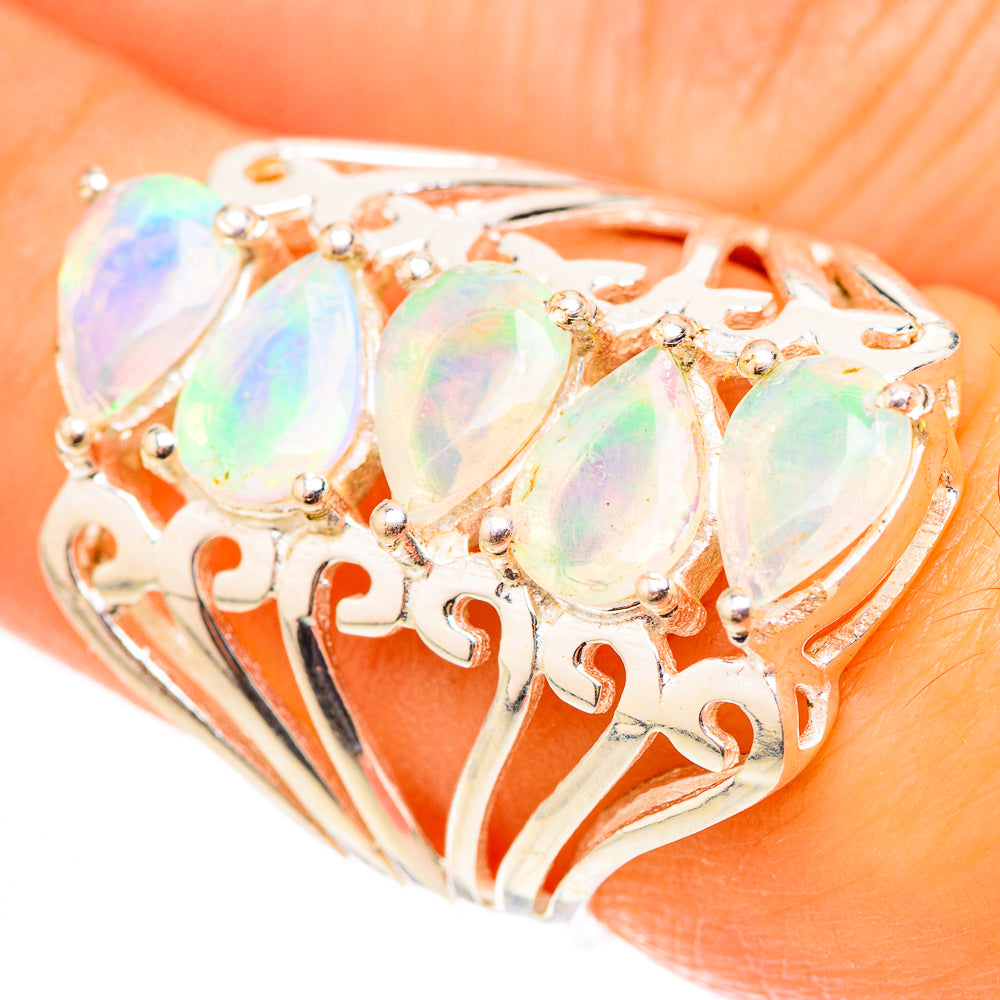 Ethiopian Opal Rings handcrafted by Anasilvercos - RING124068