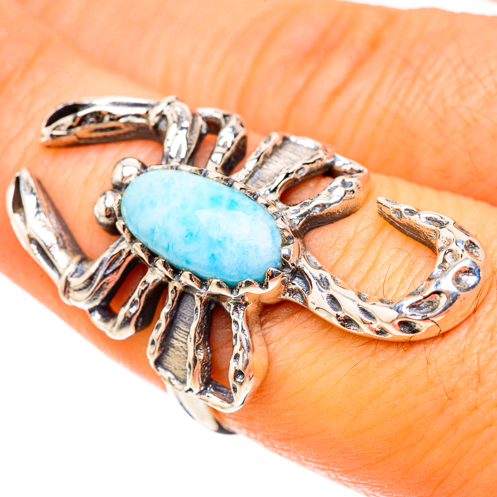 Larimar Rings handcrafted by Anasilvercos - RING124073