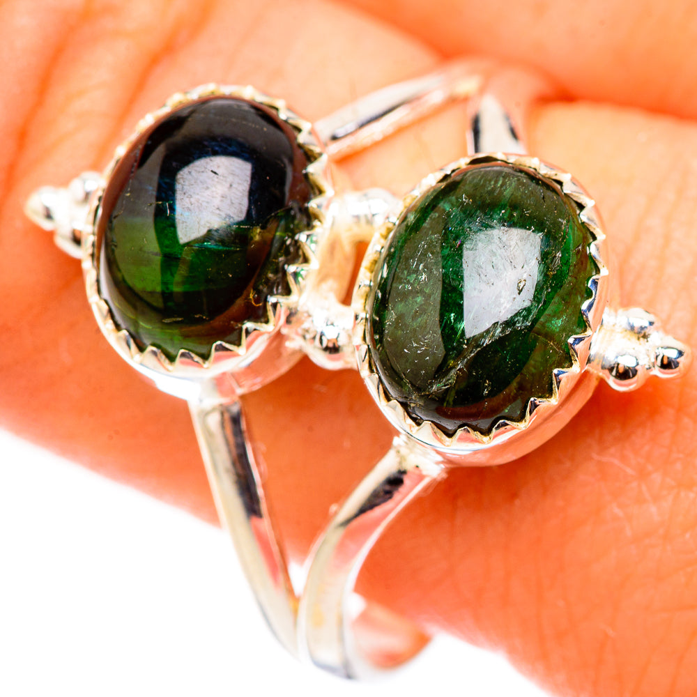 Green Tourmaline Rings handcrafted by Anasilvercos - RING124079