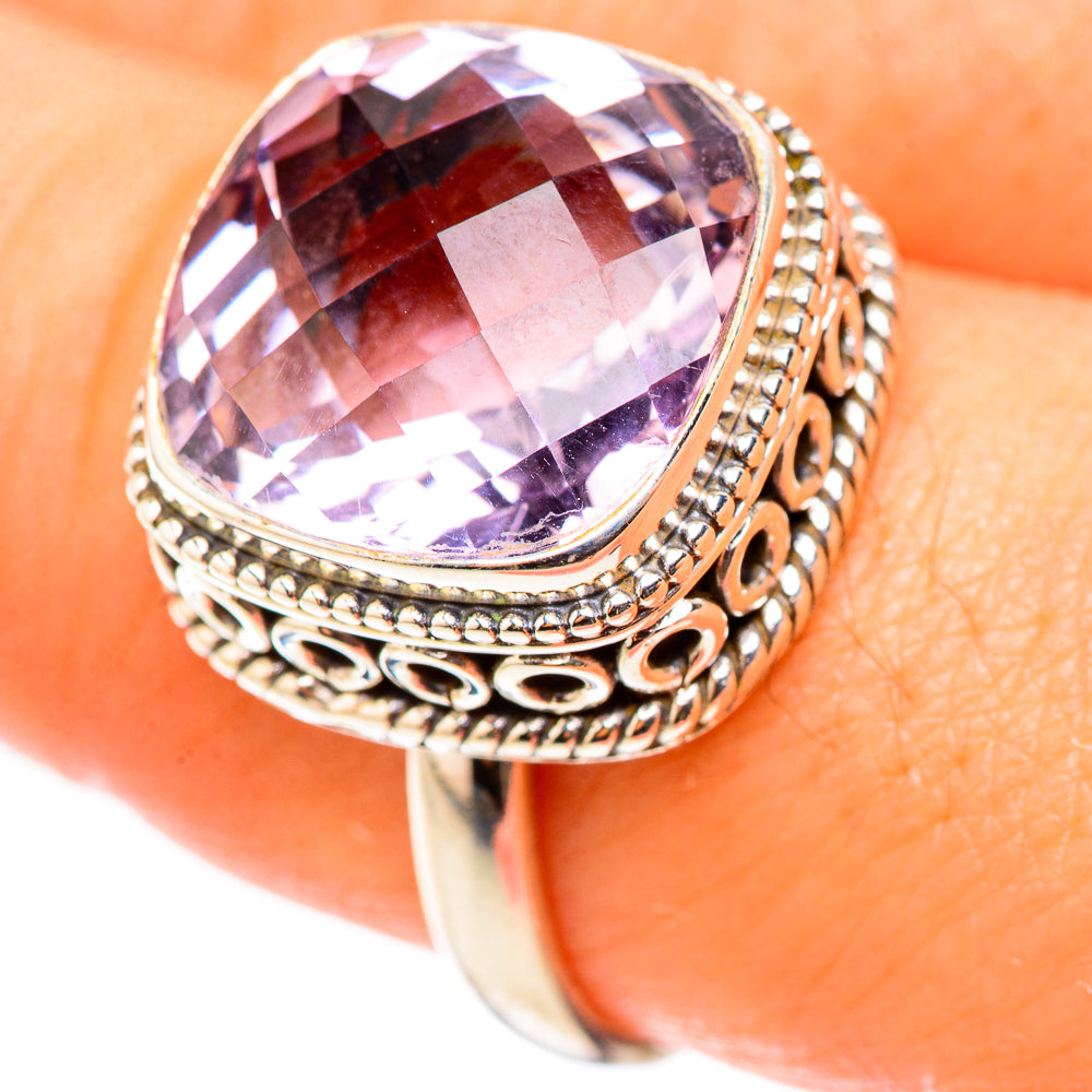 Kunzite Rings handcrafted by Anasilvercos - RING124081