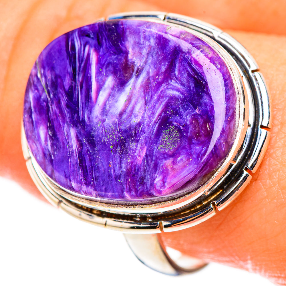 Charoite Rings handcrafted by Anasilvercos - RING124084