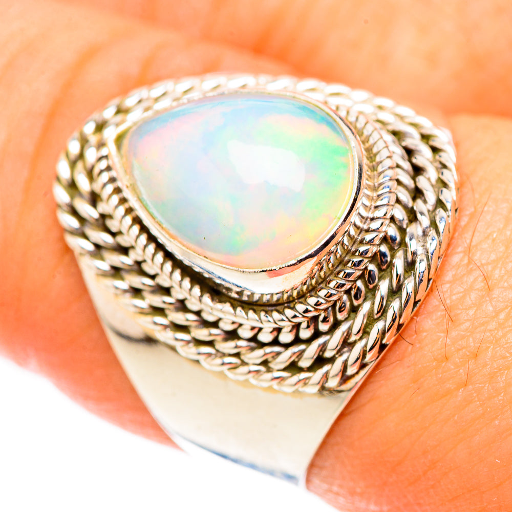 Ethiopian Opal Rings handcrafted by Anasilvercos - RING124087
