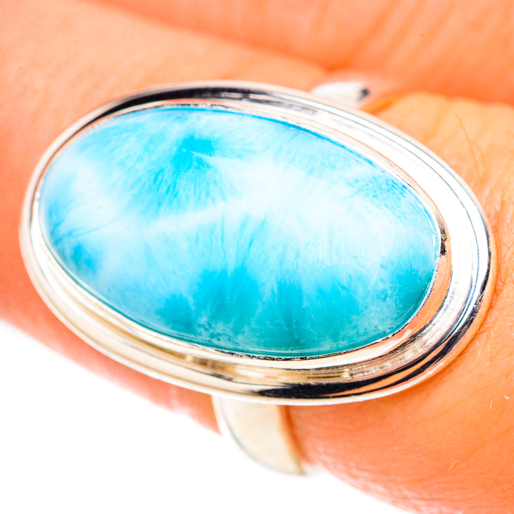 Larimar Rings handcrafted by Anasilvercos - RING124092