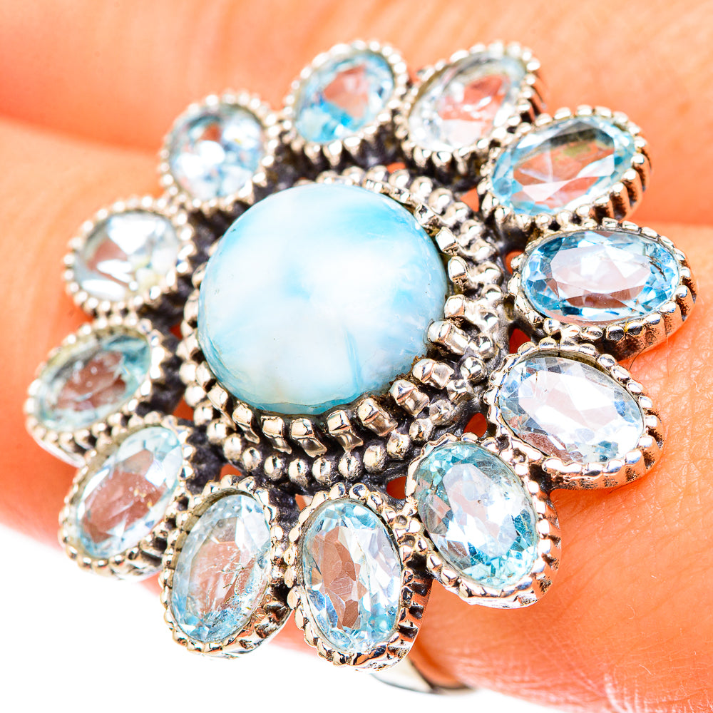 Larimar Rings handcrafted by Anasilvercos - RING124096