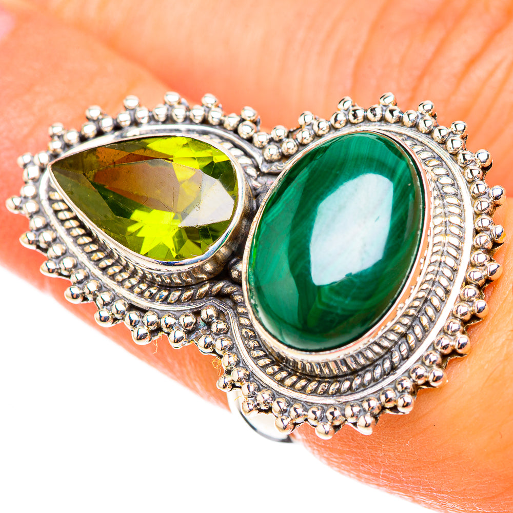 Malachite Rings handcrafted by Anasilvercos - RING124103