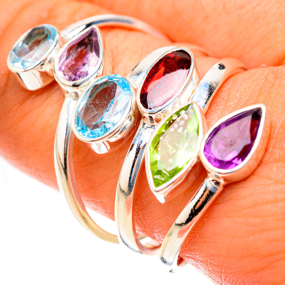 Garnet Rings handcrafted by Anasilvercos - RING124114