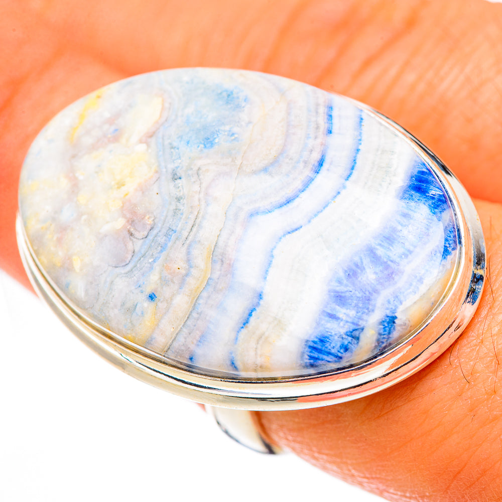 Blue Scheelite Rings handcrafted by Anasilvercos - RING124124