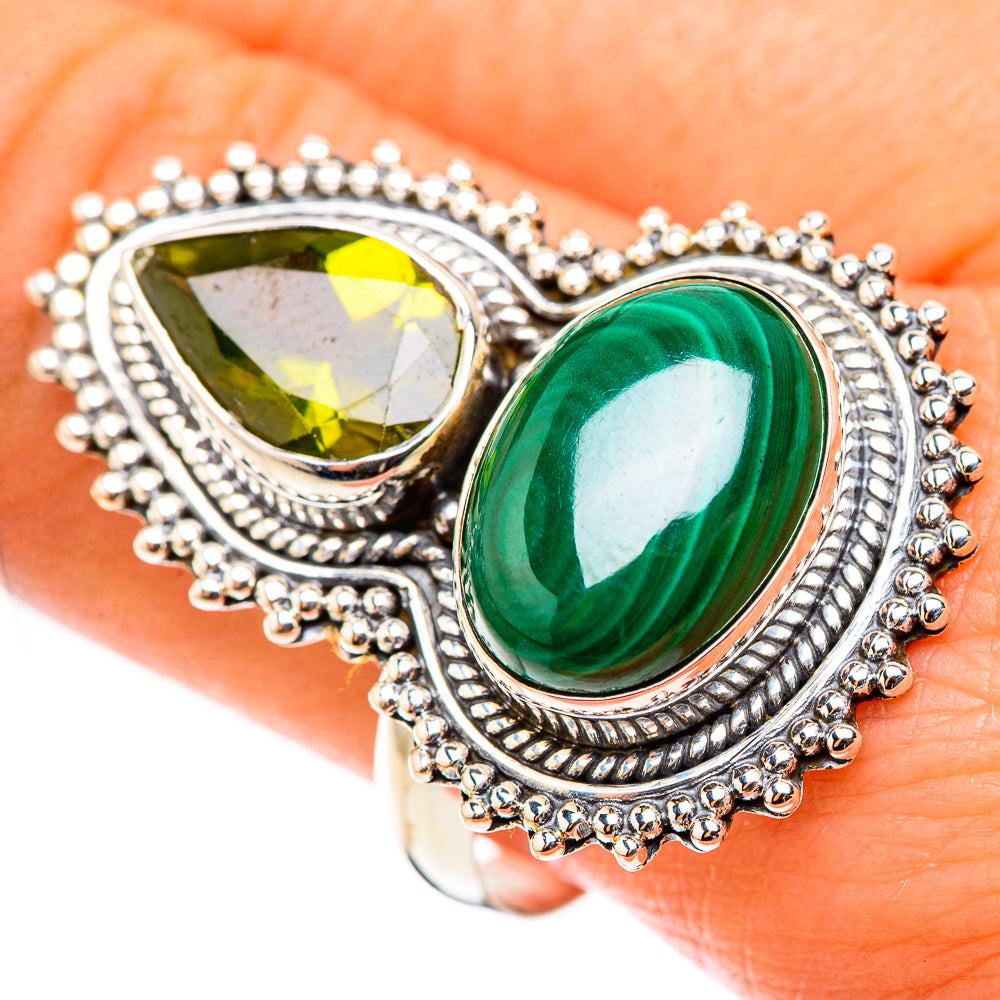 Malachite Rings handcrafted by Anasilvercos - RING124129