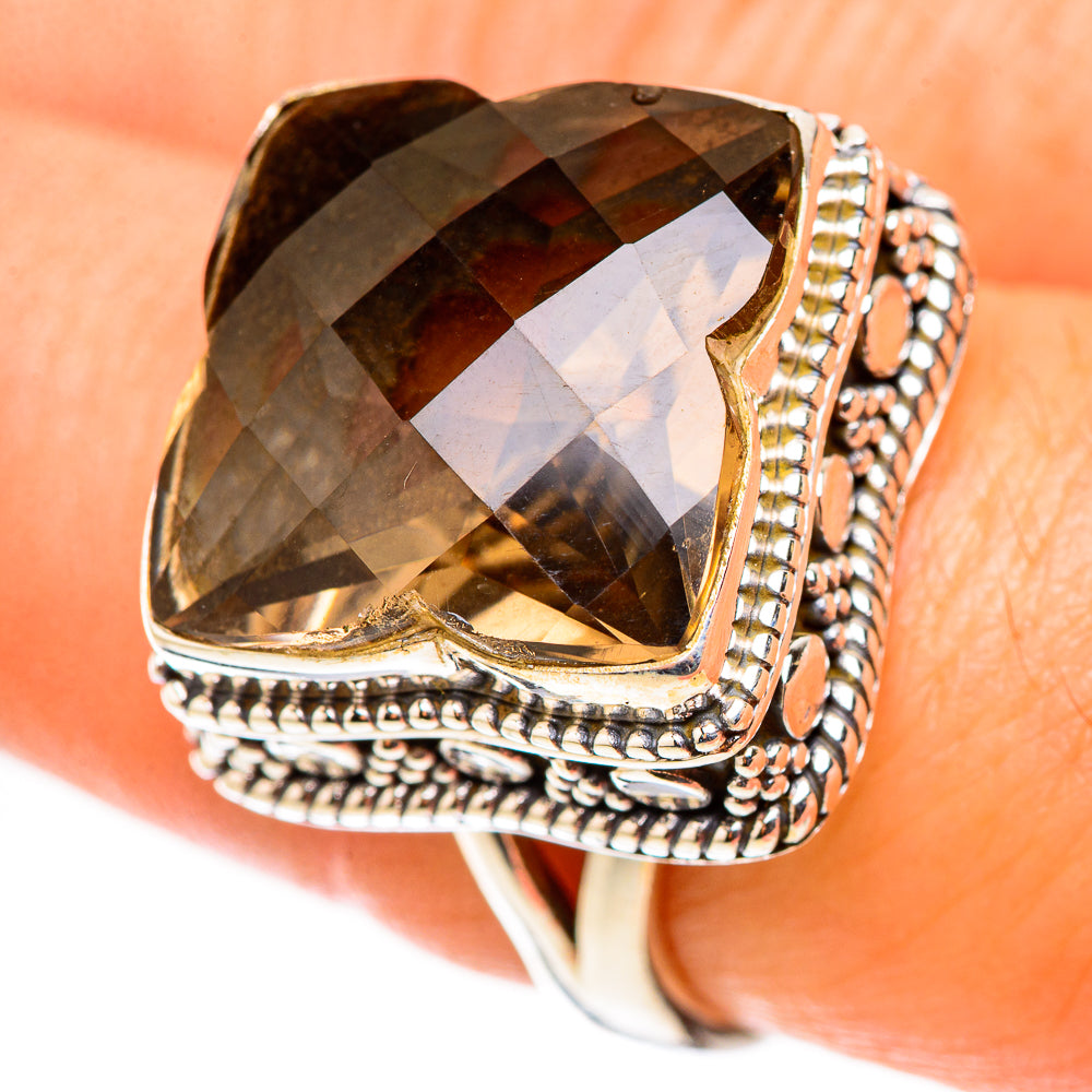 Smoky Quartz Rings handcrafted by Anasilvercos - RING124132