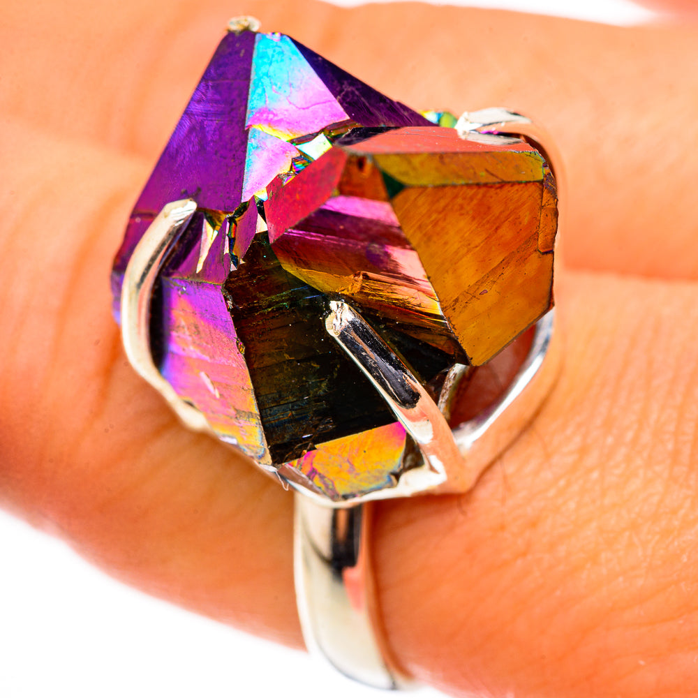 Titanium Sunshine Druzy Rings handcrafted by Anasilvercos - RING124138