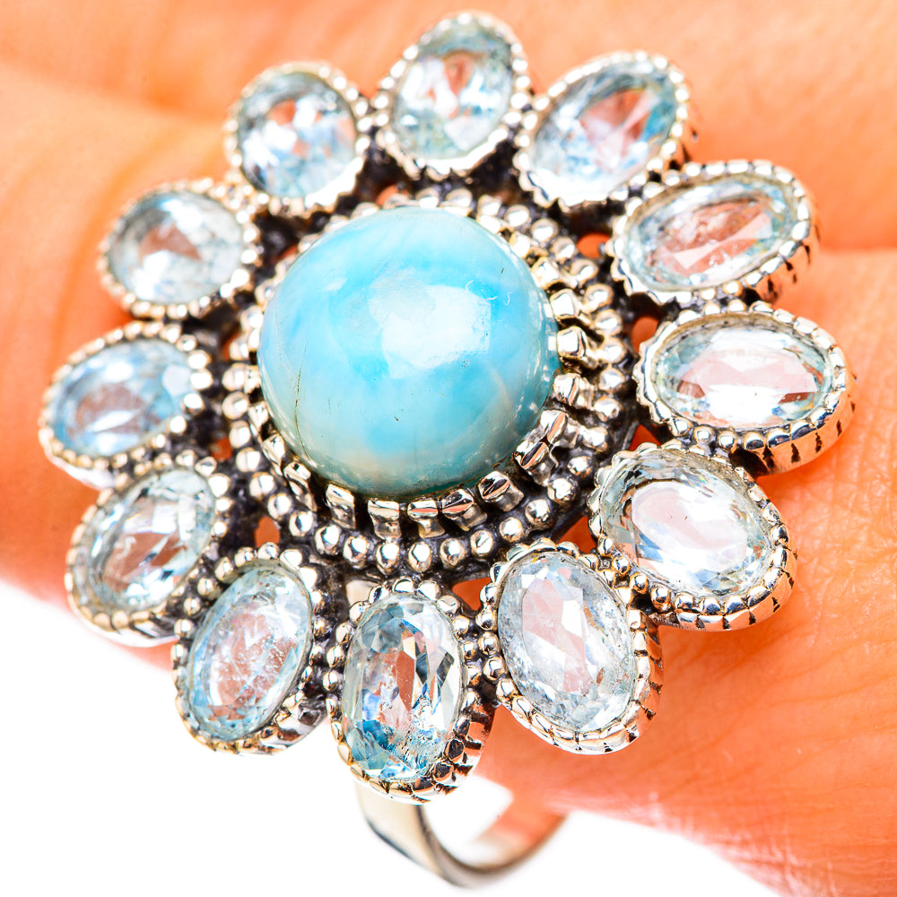 Larimar Rings handcrafted by Anasilvercos - RING124188